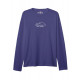 BAYAN BİSİKLET YAKA NOT TODAY BASKILI SAKS MAVİ SWEAT SHIRT