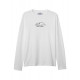 BAYAN BİSİKLET YAKA NOT TODAY BASKILI BEYAZ SWEAT SHIRT