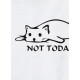 BAYAN BİSİKLET YAKA NOT TODAY BASKILI BEYAZ SWEAT SHIRT