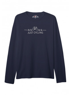 ÜNİSEKS BİSİKLET YAKA JUST CYCLING NAKIŞLI LACİVERT SWEAT SHIRT