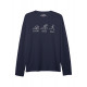 ÜNİSEKS BİSİKLET YAKA SWIM BIKE RUN NAKIŞLI LACİVERT SWEAT SHIRT