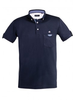 Polo yaka kısa cepli kol apoletli t-shirt