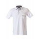 Polo yaka, yakası nakışlı kısa kol t-shirt
