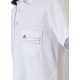Polo yaka, yakası nakışlı kısa kol t-shirt