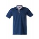 Polo yaka, yakası nakışlı kısa kol t-shirt