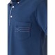 Polo yaka, yakası nakışlı kısa kol t-shirt