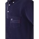 Polo yaka, yakası nakışlı kısa kol t-shirt