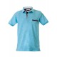 Polo yaka, iki renkli özel pike cepli t-shirt