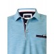 Polo yaka, iki renkli özel pike cepli t-shirt