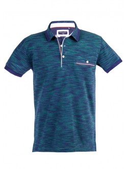 Polo yaka, iki renkli özel pike cepli t-shirt