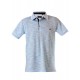 Polo yaka, iki renkli özel pike nakışlı t-shirt