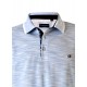 Polo yaka, iki renkli özel pike nakışlı t-shirt