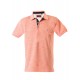 Polo yaka, iki renkli özel pike nakışlı t-shirt