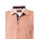 Polo yaka, iki renkli özel pike nakışlı t-shirt