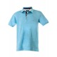Polo yaka, iki renkli özel pike nakışlı t-shirt