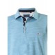 Polo yaka, iki renkli özel pike nakışlı t-shirt