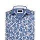 Polo yaka, yaprak desenli t-shirt