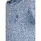 Polo yaka, geometrik desenli t-shirt