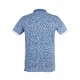 Polo yaka, geometrik desenli t-shirt