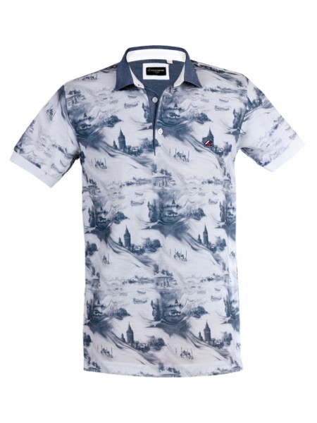 Polo yaka, İstanbul desenli t-shirt