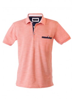 Polo yaka, iki renkli özel pike cepli t-shirt