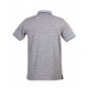 Polo yaka, renkli özel iplikten örme t-shirt