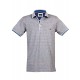 Polo yaka, renkli özel iplikten örme t-shirt