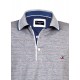 Polo yaka, renkli özel iplikten örme t-shirt