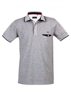 5 ADET ASORTİ Polo yaka, renkli özel iplikten örme, cepli t-shirt