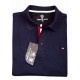 Polo yaka, uzun kol pamuk sweat-shirt