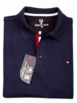 Polo yaka, uzun kol pamuk sweat-shirt