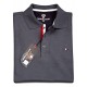 Polo yaka, uzun kol pamuk sweat-shirt