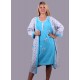 Sabahlıklı kısa kol kalp desenli 2 parça pijama takım