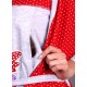 Sabahlıklı, kısa kollu puantiye desenli 2 parça lohusa pijama takım