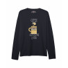 ÜNİSEKS BİSİKLET YAKA BASKILI KOYU LACİVERT SWEAT SHIRT