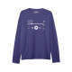 ÜNİSEKS BİSİKLET YAKA BASKILI SAKS MAVİ SWEAT SHIRT