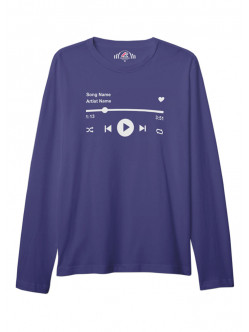 ÜNİSEKS BİSİKLET YAKA BASKILI SAKS MAVİ SWEAT SHIRT