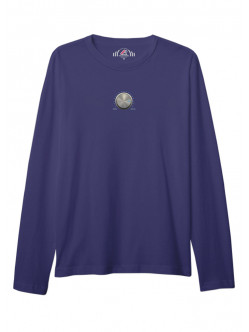 ÜNİSEKS BİSİKLET YAKA BASKILI SAKS MAVİ SWEAT SHIRT