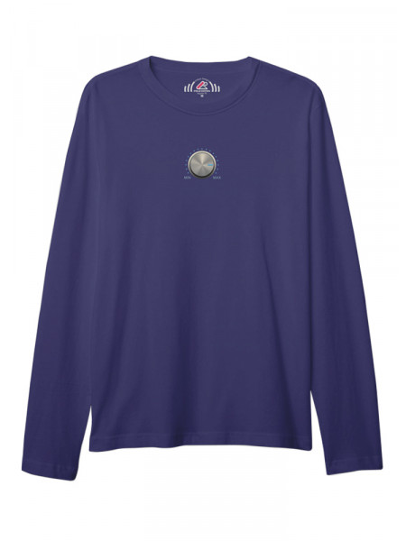 ÜNİSEKS BİSİKLET YAKA BASKILI SAKS MAVİ SWEAT SHIRT