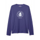 ÜNİSEKS BİSİKLET YAKA SHERLOCK HOLMES BASKILI SAKS MAVİ SWEAT SHIRT