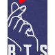 BAYAN BİSİKLET YAKA BTS BASKILI SAKS MAVİ SWEAT SHIRT