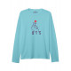 BAYAN BİSİKLET YAKA BTS BASKILI TURKUAZ SWEAT SHIRT