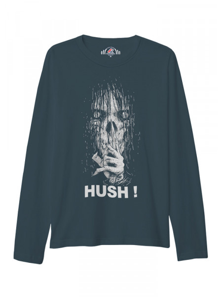 ÜNİSEKS BİSİKLET YAKA HUSH BASKILI KOYU İNDİGO MAVİ SWEAT SHIRT