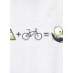 ÜNİSEKS BİSİKLET YAKA SMILED CYCLIST BASKILI BEYAZ SWEAT SHIRT